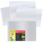 .Папки-файлы БОЛЬШОГО ФОРМАТА (297х420мм), А3, ГОРИЗОНТАЛЬНЫЕ, КОМПЛЕКТ 50 шт, 45мкм, BRAUBERG,221715