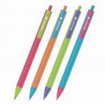 Ручка шариковая автоматическая BRAUBERG MIX, СИНЯЯ, корпус ассорти, узел 0,7мм, линия 0,35мм, 143457