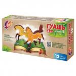 Гуашь ЛУЧ Zoo, 12 цветов по 15 мл, блок-тара, без кисти, картонная упаковка, 20 с1356-08