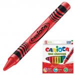 Восковые мелки CARIOCA (Италия), 12 цв., смываемые, картонная коробка с европодвесом, 42365