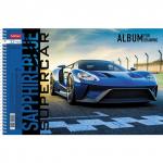 Альбом д/рис. А4 32л., спираль, обложка картон, HATBER, 205х290мм, Supercar (5 в спайке), 32А4Всп