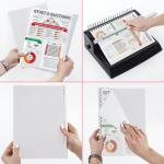 Обложки картон. д/переплета БОЛЬШОЙ ФОРМАТ А3, КОМПЛ.100шт, под кожу, 230г/м2 белые, BRAUBERG,530945