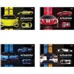 Альбом д/рис. А4 40л., спираль, матовая ламинация, HATBER, 205х290мм, Авто (4 в спайке), 40А4лвлВсп