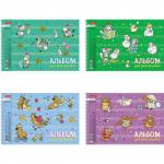 Альбом д/рис. А4 40л., спираль, обложка картон, HATBER, 205х290мм, Забавы (4 вида в спайке), 40А4Всп