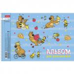 Альбом д/рис. А4 40л., спираль, обложка картон, HATBER, 205х290мм, Забавы (4 вида в спайке), 40А4Всп