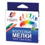 Восковые мелки ЛУЧ Классика, 12 цв, картонная упаковка с европодвесом, 12 с861-08