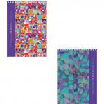 Блокнот А5 (146х205мм) 60л, гребень, лакированный, подложка, в точку, HATBER Premium,Мозаика,B331859