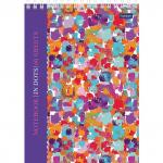 Блокнот А5 (146х205мм) 60л, гребень, лакированный, подложка, в точку, HATBER Premium,Мозаика,B331859