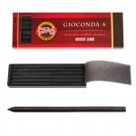 Графитовые стержни KOH-I-NOOR, НАБОР 6 шт., "Gioconda",  черные, картонная коробка, 4345