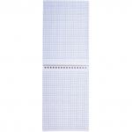 Блокнот А5 (146х205мм) 80л, гребень, бумвинил, клетка, HATBER, METALLIC Красный, 80Б5бвВ1гр