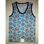 Борцовка кулир рис.Футбол цв.голубой р.34,  36