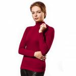 Водолазка женская однотонная "Kare" (бордовый), арт.57830