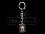 *42432- 2 Брелок "Знак зодиака - ТЕЛЕЦ" обсидиан 15*25мм