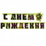 Гирлянда-буквы С Днём Рождения Черепашки-Ниндзя, 206 см 1505-0598