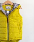 Жилет Дино лайм на полосатой подкладке
