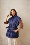 Жилет со стойкой oversize Нэви