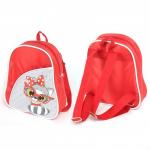 Рюкзак детский Silver Top-1040 Кроха прост спинка,  красный/серый,  енот 236456