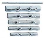 Набор ключей трубчатых с воротком: 8-9, 10-11, 12-13, 14-15, 16-17 мм