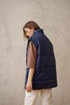 *Жилет со стойкой oversize Нэви