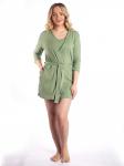 *Костюм вискоза лапша с шортами "Шармель" олива