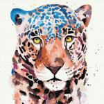 KHM0077 Картина по номерам (30х30) АКВАРЕЛЬНЫЙ ЯГУАР (23 цвета) 1/23