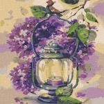 KHM0078 Картина по номерам (30х30) СИРЕНЕВОЕ НАСТРОЕНИЕ (23 цвета) 1/23