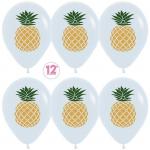 Набор воздушных шаров S 12 шар пастель 5 ст. рис. Фруктовый микс 5 шт. #70206