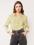 Блузка из премиальной вискозы с золотистыми пуговицами