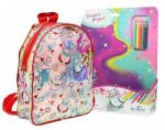 !Набор для творчества ORIGAMI 5649 Рюкзак голографический для раскрашивания. Совушкины сказки