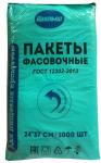 Пакет 24х37 см, плотность 8 микрон (пласт) "Крепыш", бирюзовая упаковка, 1000 шт. в пачке