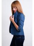 00236 Жакет джинсовый синий.