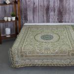 Покрывало гобелен Розы зеленый