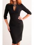 00276 Платье черное с вырезом
