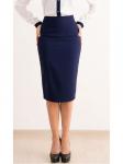 00258 Юбка карандаш синяя.