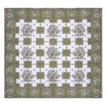 Покрывало гобелен Цветы зеленый