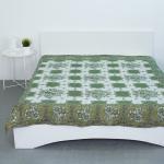 Покрывало гобелен Цветы зеленый