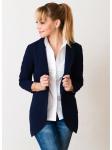 00534 Жакет из фактурного трикотажа темно-синий