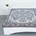 Покрывало гобелен Канделябры синий