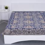 Покрывало гобелен Кисти синий