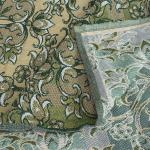 Покрывало гобелен Лилии зеленый