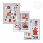 Набор полотенец из рогожки "Время есть"