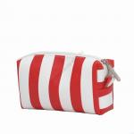 Косметичка 351/3 кожзам полоска красный/белый