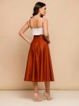 ***Юбка терракотового цвета  расклешенная длины миди