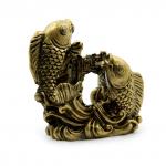 Два карпа SEW24-3-1 под бронзу символ удачи и карьерного продвижения 6.5см-6см NS-25K