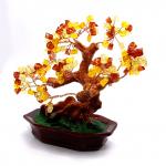 Дерево счастья SEW26-12YN камешки из Янтаря 22см-20см открывает поток изобилия везения и удачи