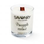 Ароматическая соевая свеча АНАНАС и КОКОС, 200 мл