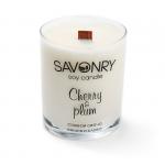 Ароматическая соевая свеча ВИШНЯ и СЛИВА, 200 мл