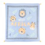 Вязаный плед «Крошка Я» African friends, 90х90 см