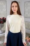 11-18 Джемпер рукав-гипюр
