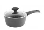 Ковш 1,2л, с крышкой 16 см, кованый алюминий, мрамор. антиприг. покрытие, Подходит для ИНДУКЦИИ